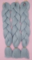 Mobile Preview: gray (silver gray) plain braid / braids with 47 1/4 inches length